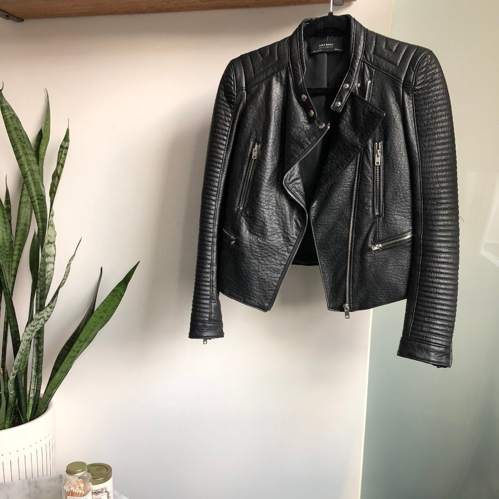 Zara | Faux Leather Moto Jacket | S